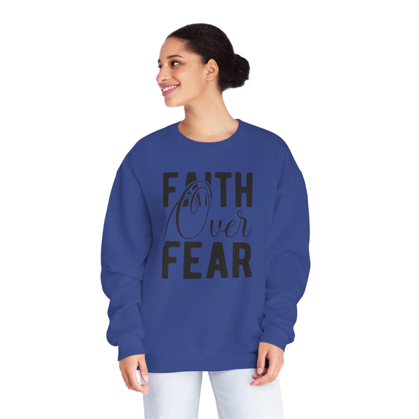 faith over fear NuBlend® Crewneck Sweatshirt
