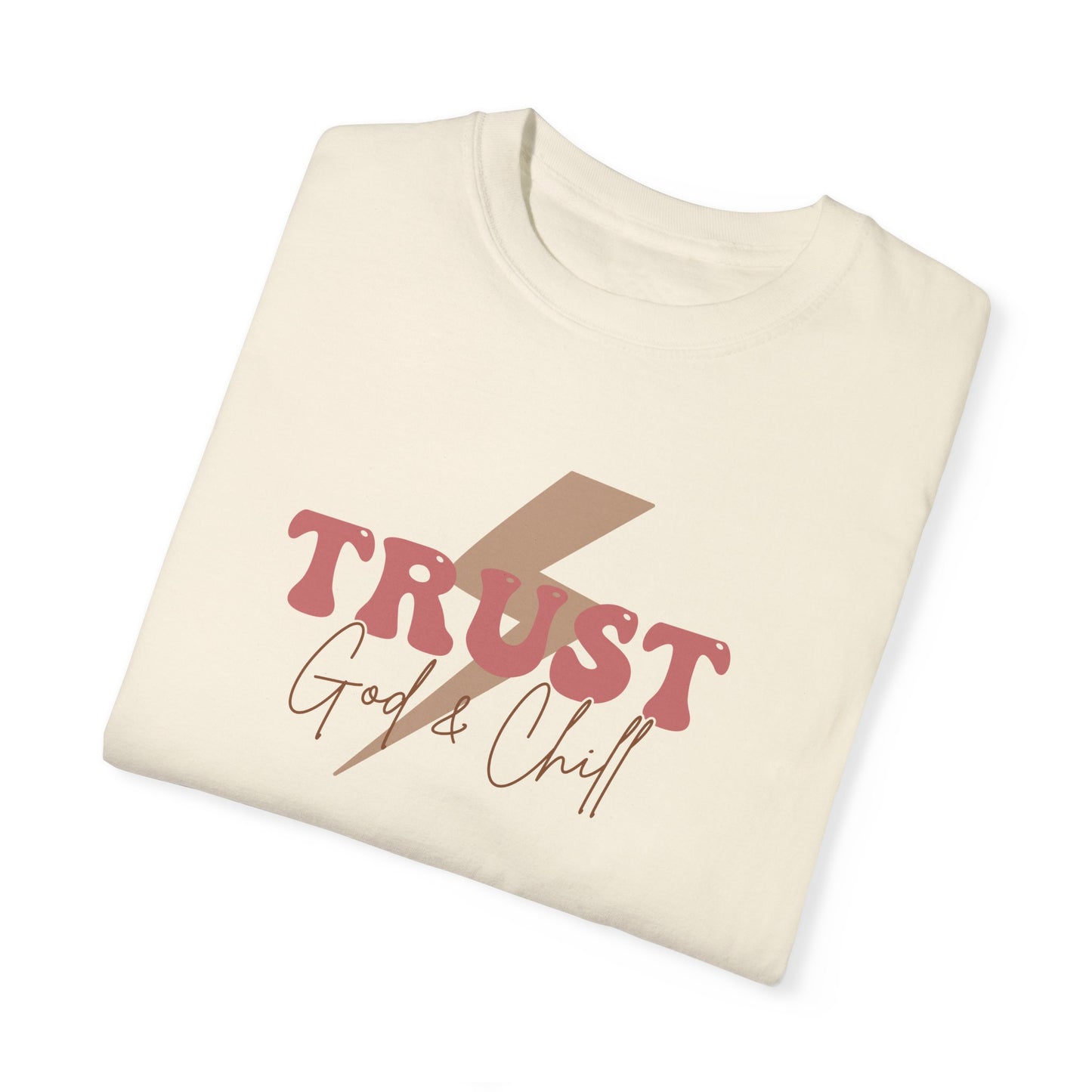 Trust God Garment-Dyed T-Shirt - 'Trust God' Graphic Tee