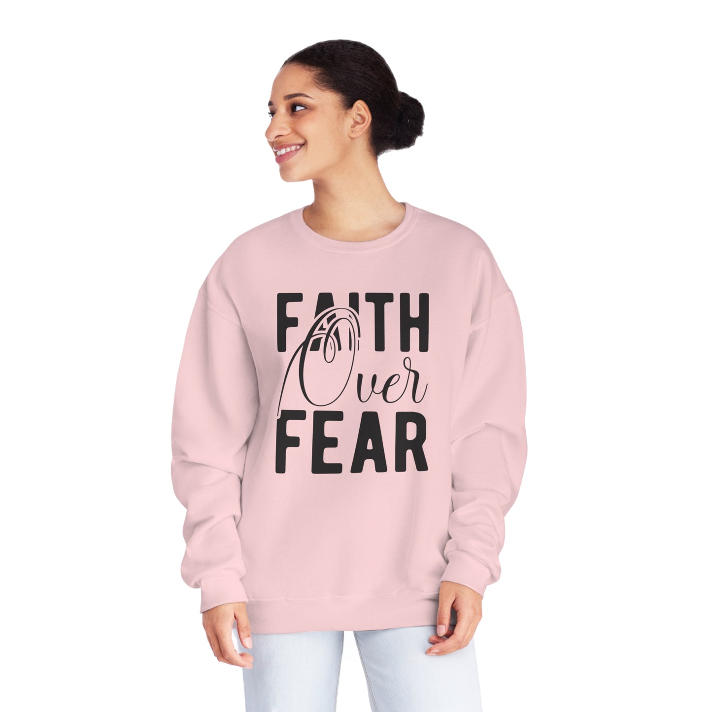 faith over fear NuBlend® Crewneck Sweatshirt