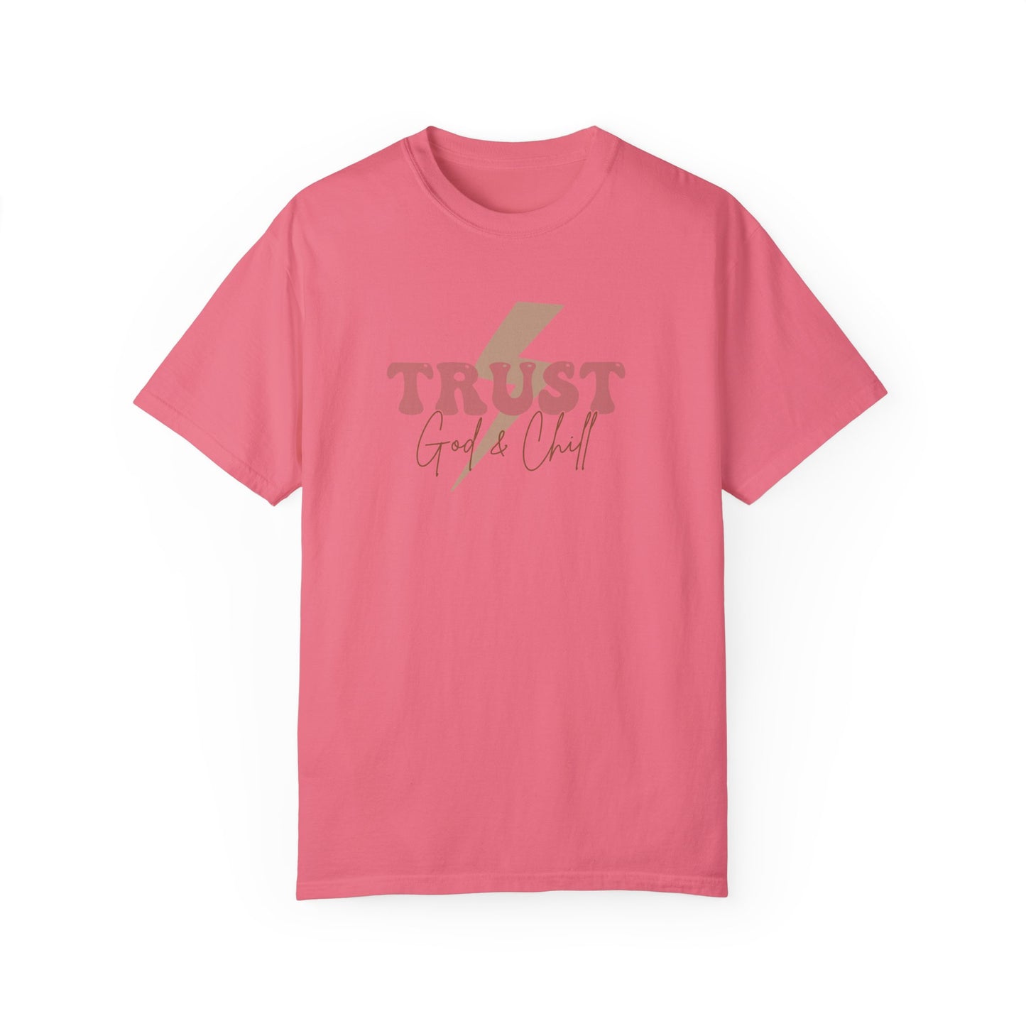 Trust God Garment-Dyed T-Shirt - 'Trust God' Graphic Tee