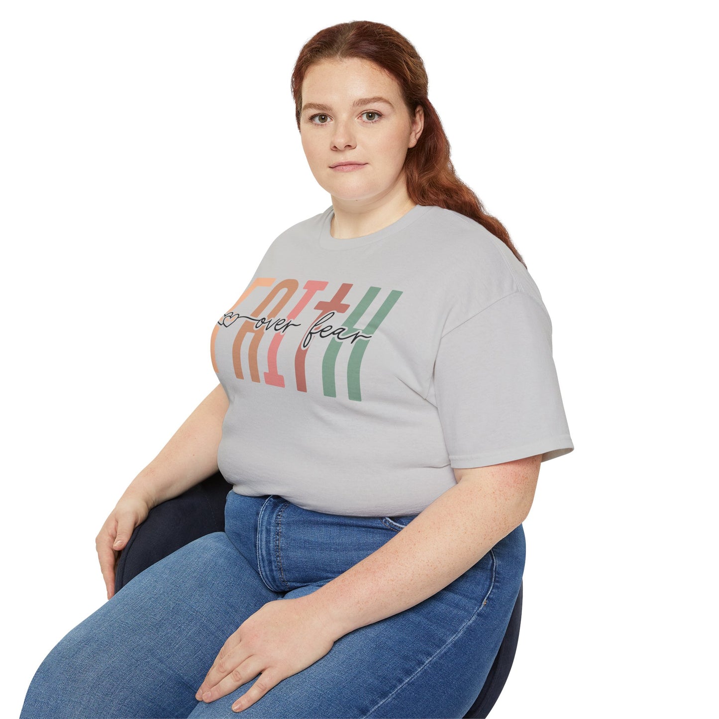 Faith Over Fear Ultra Cotton Tee, Inspirational Shirt, Everyday Wear, Gift for Believers, Faith-Based Apparel