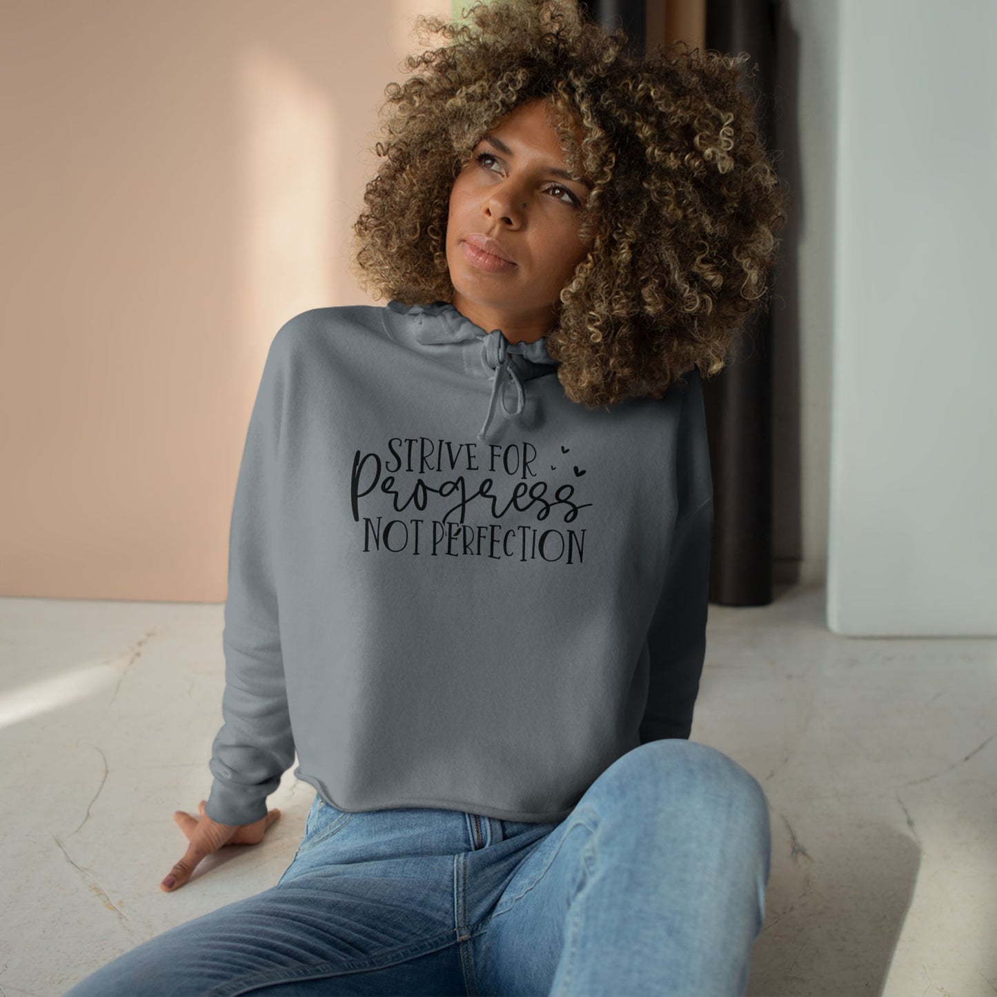 progress Crop Hoodie