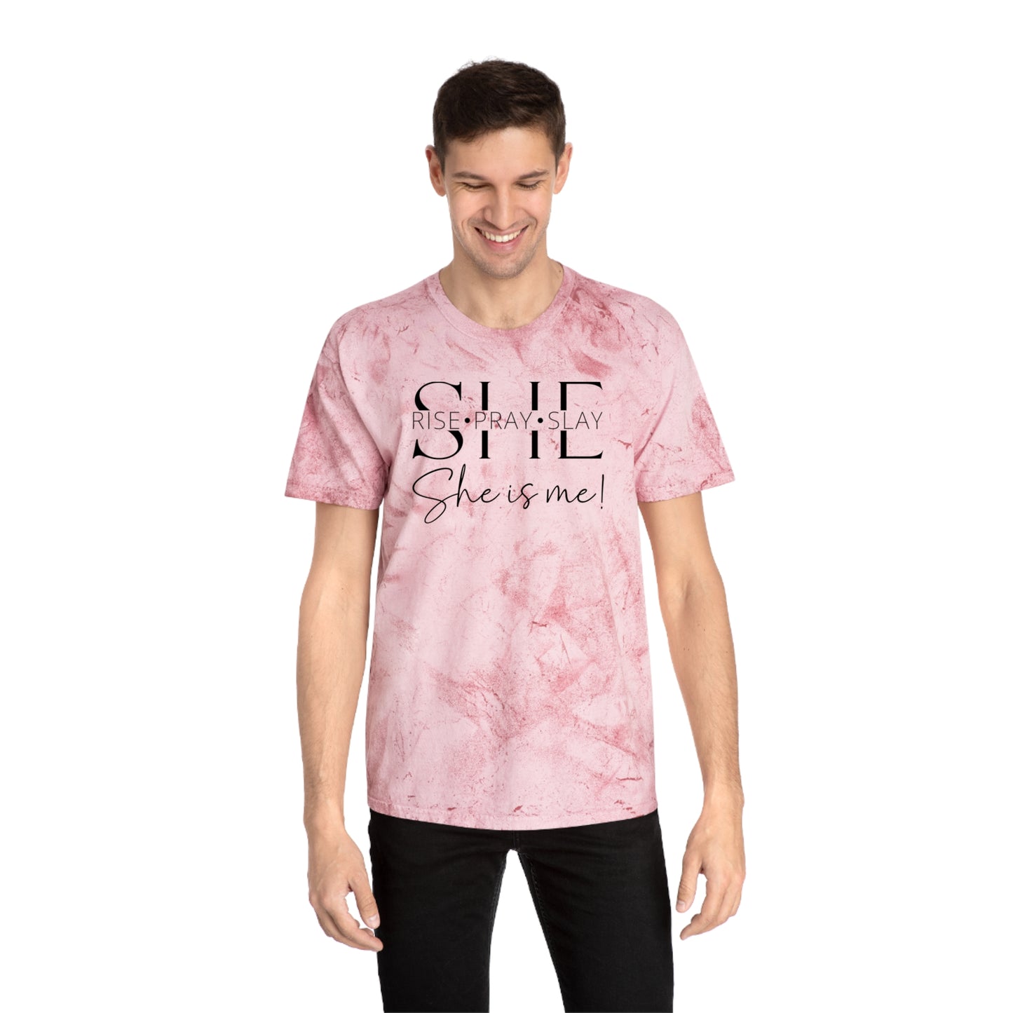 she rise pray slay Color Blast T-Shirt