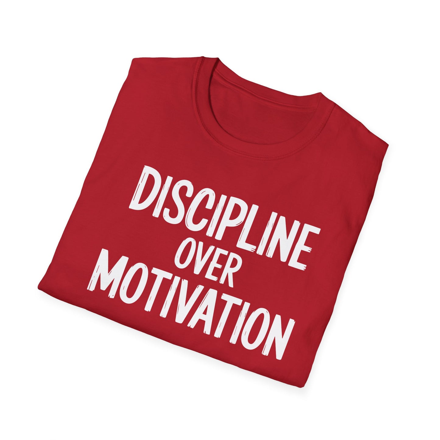 Motivational Unisex T-Shirt - Discipline Over Motivation, Inspirational Tee, Gift for Gym Lovers, Casual Wear, Everyday Fashion