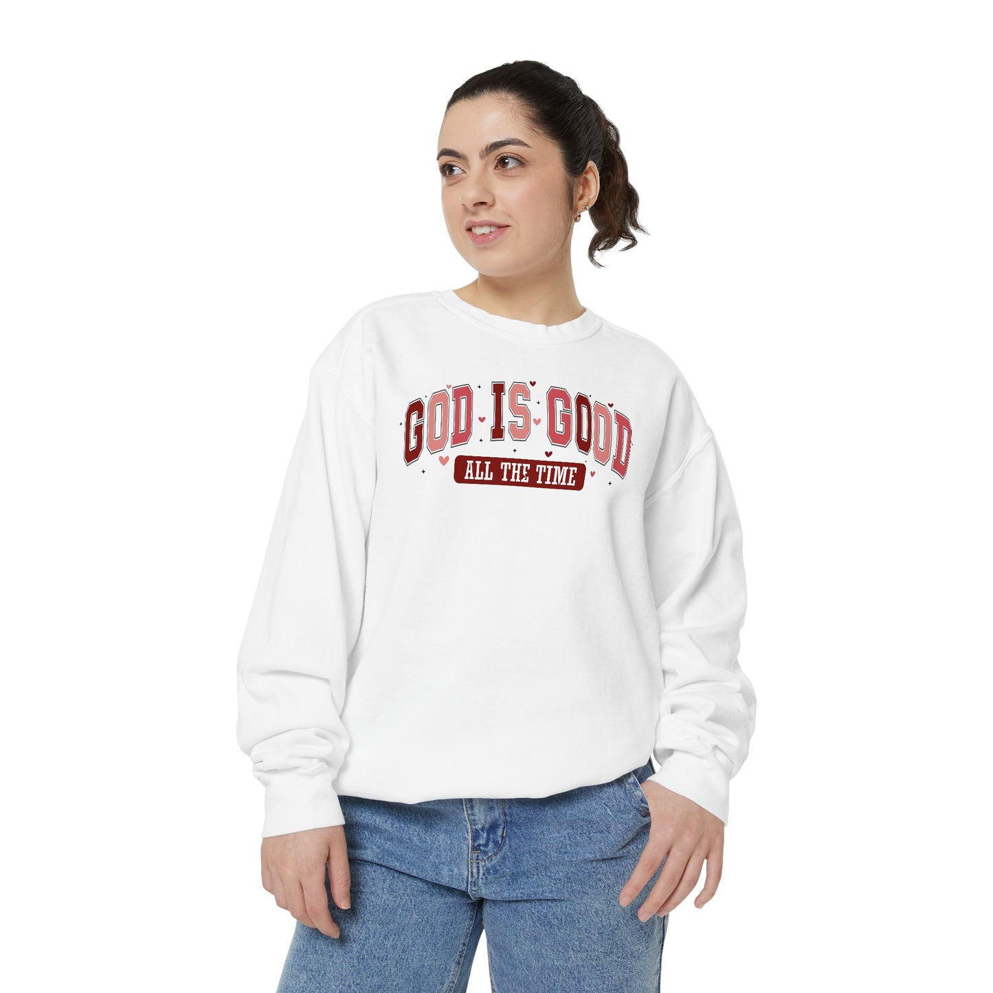 God is Good Garment-Dyed Sweatshirt - Faith-Inspired Apparel