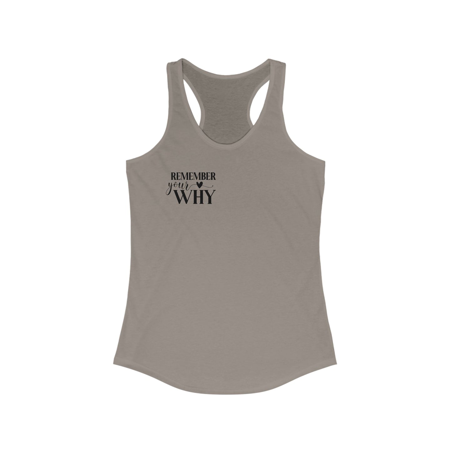 Remember your why Racerback Tank