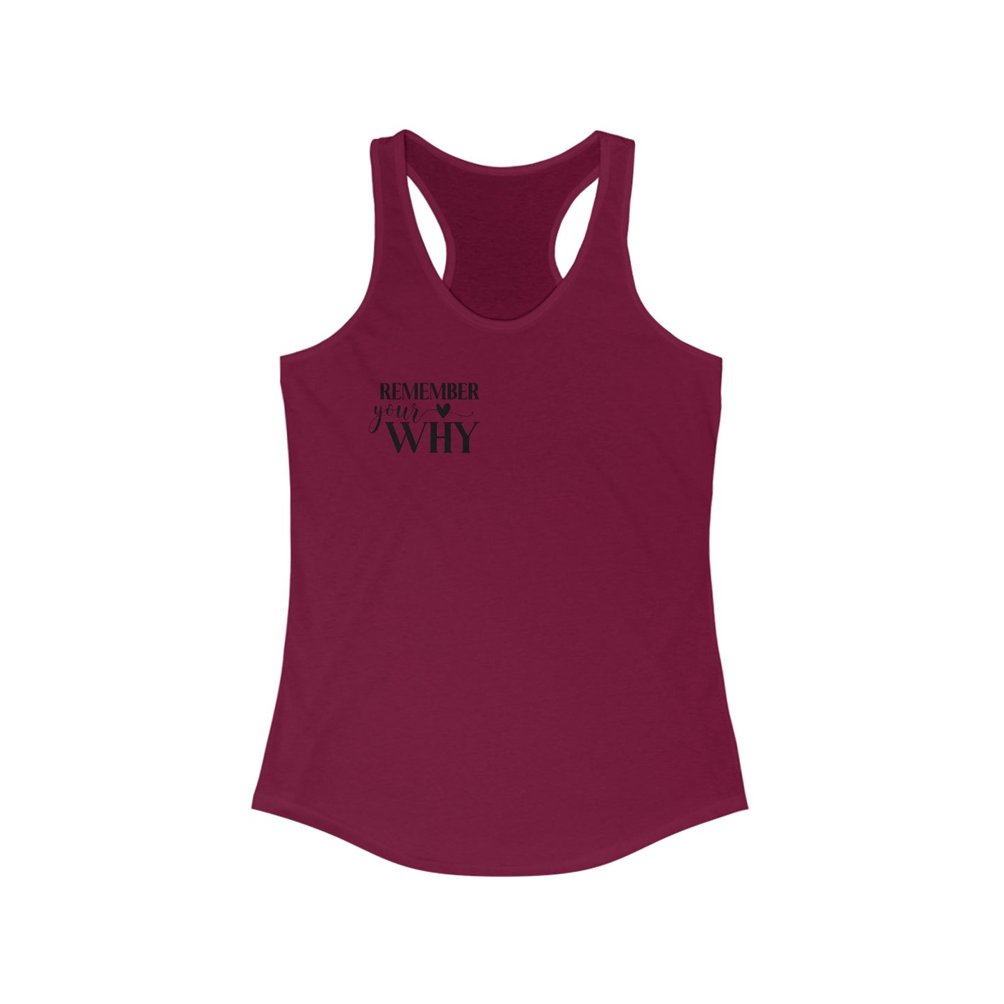 Remember your why Racerback Tank