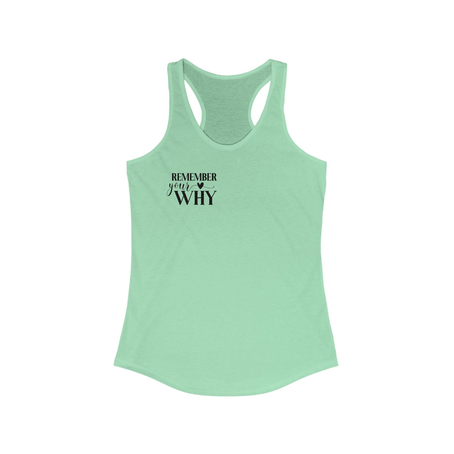 Remember your why Racerback Tank