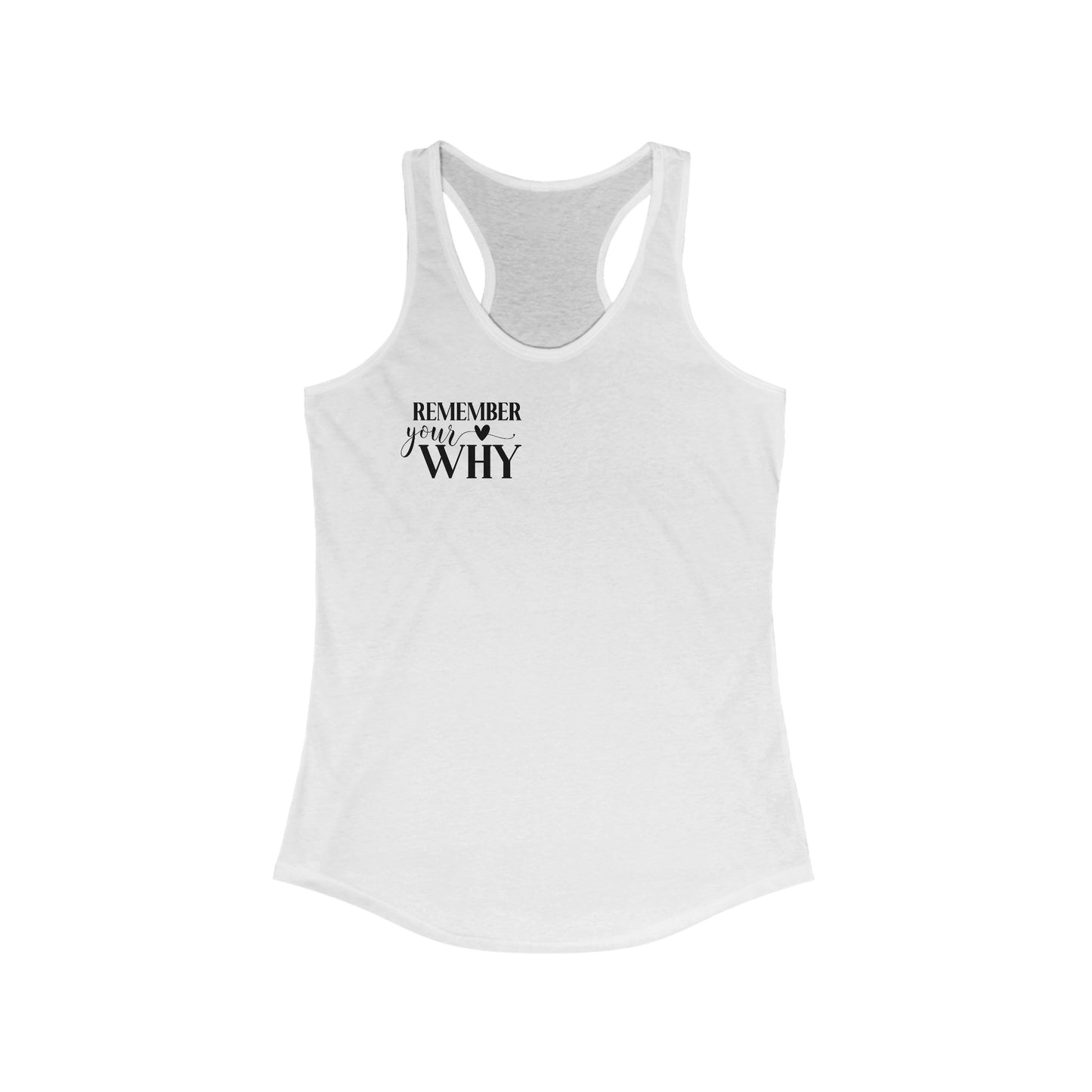Remember your why Racerback Tank