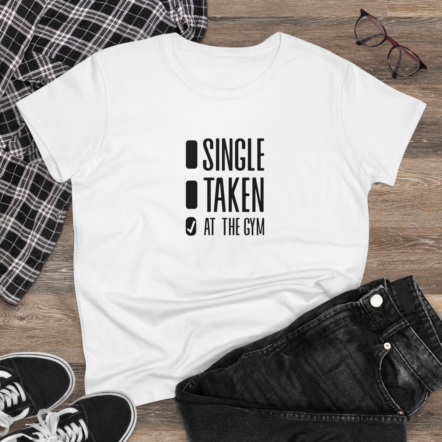 Women's at the gym Midweight Cotton Tee
