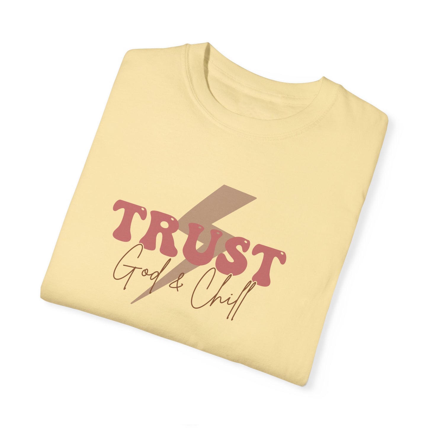 Trust God Garment-Dyed T-Shirt - 'Trust God' Graphic Tee
