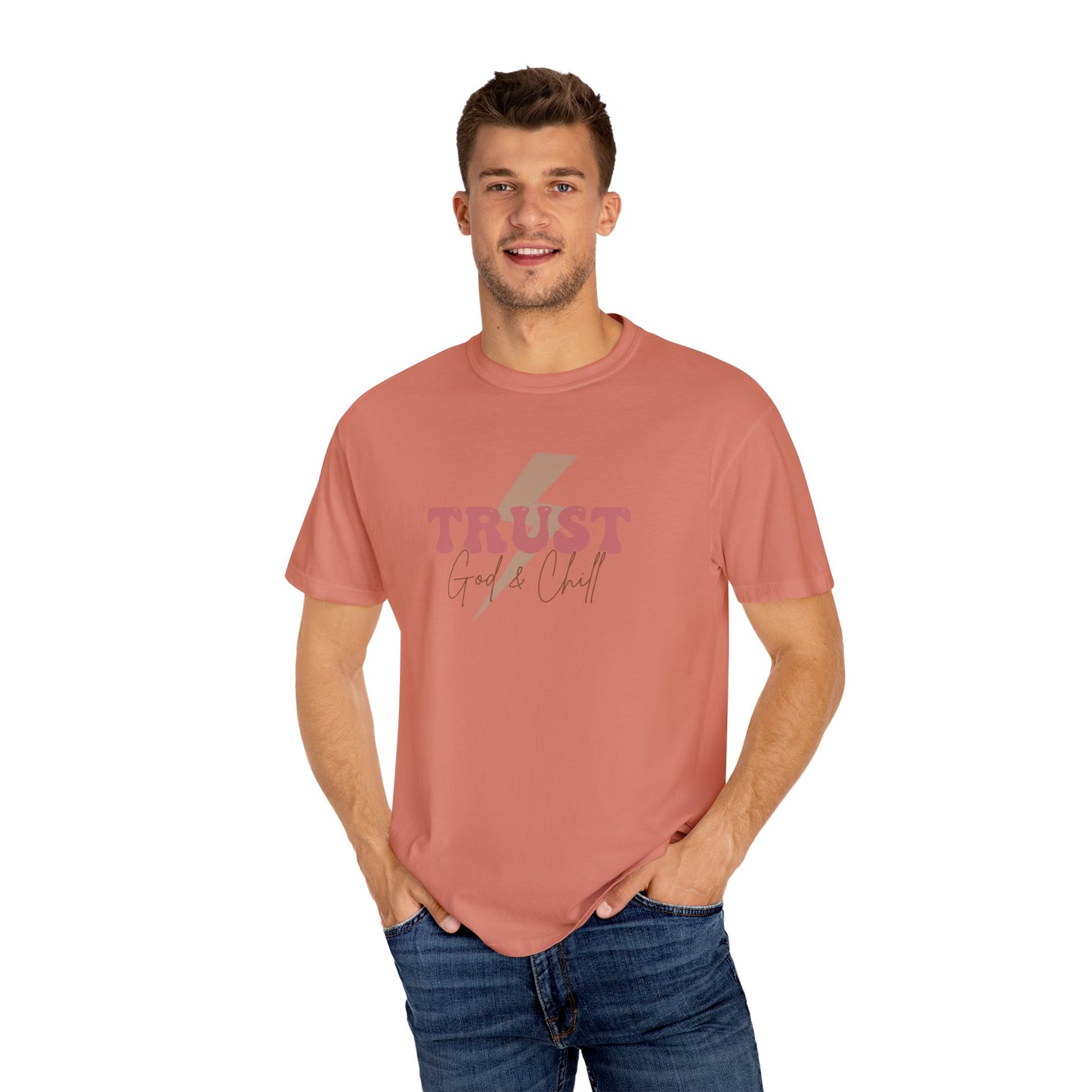 Trust God Garment-Dyed T-Shirt - 'Trust God' Graphic Tee