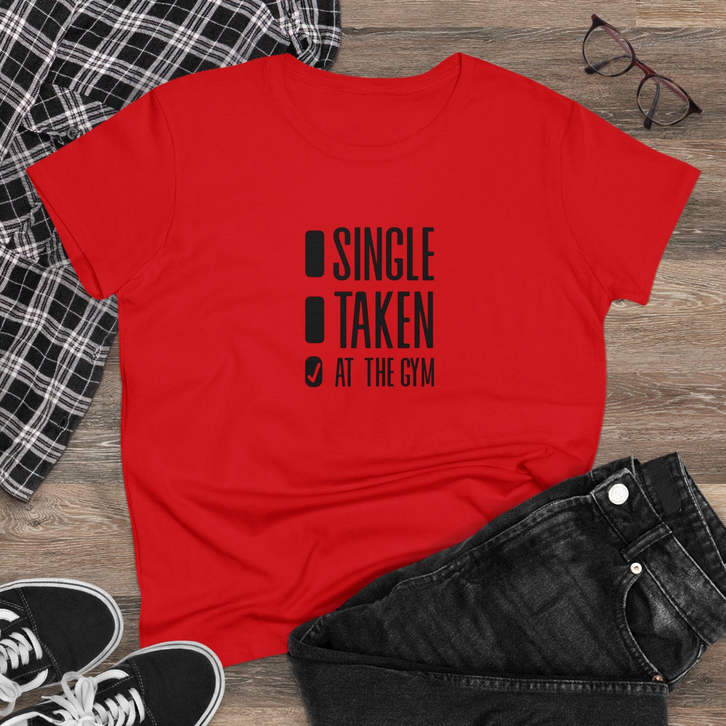 Women's at the gym Midweight Cotton Tee