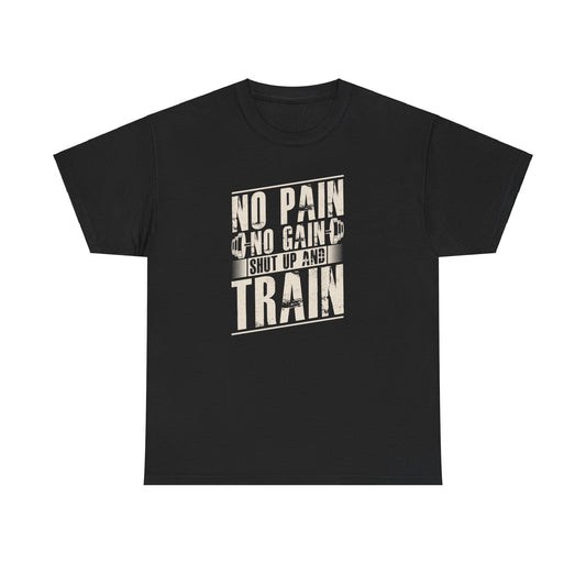 shutup and train Heavy Cotton Tee