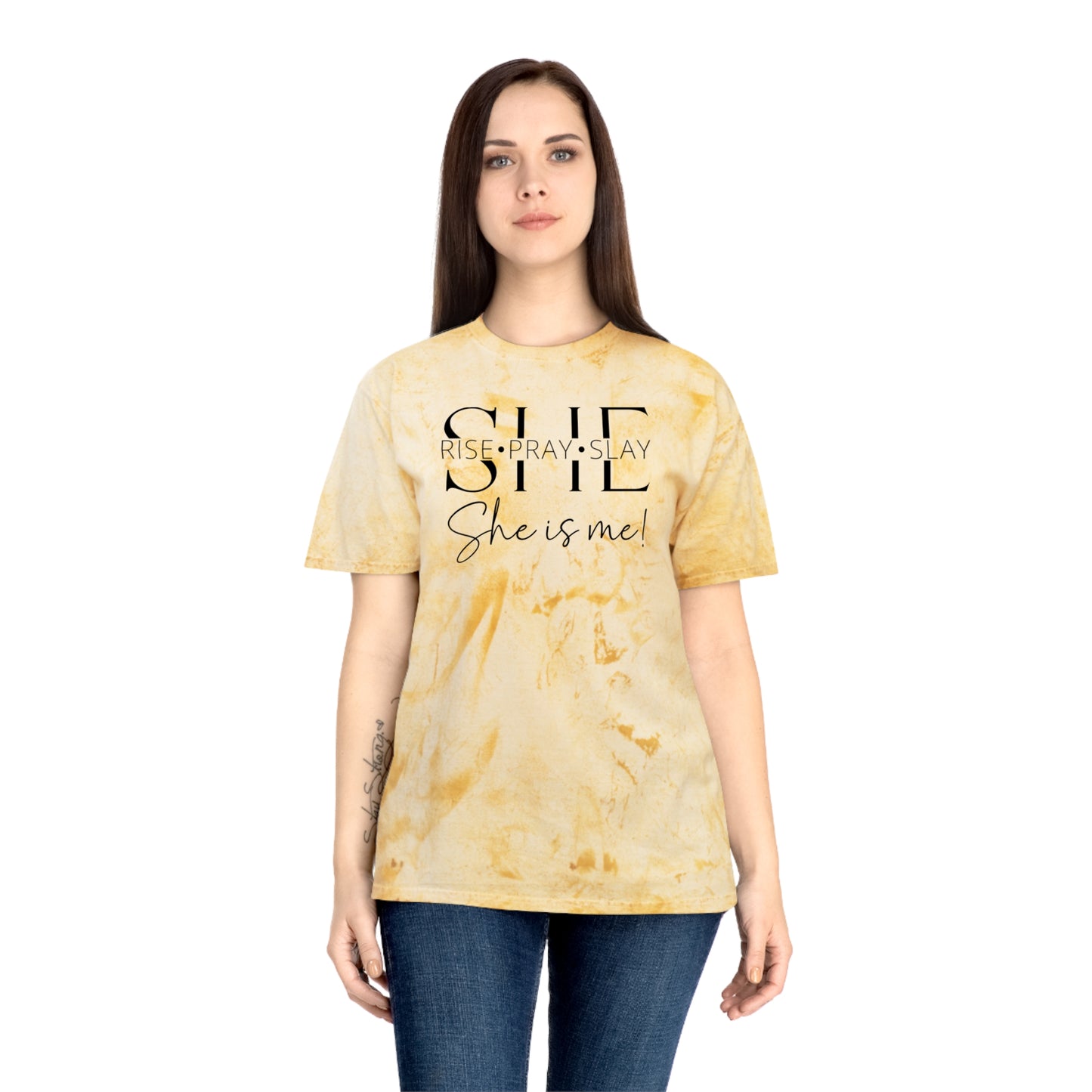 she rise pray slay Color Blast T-Shirt