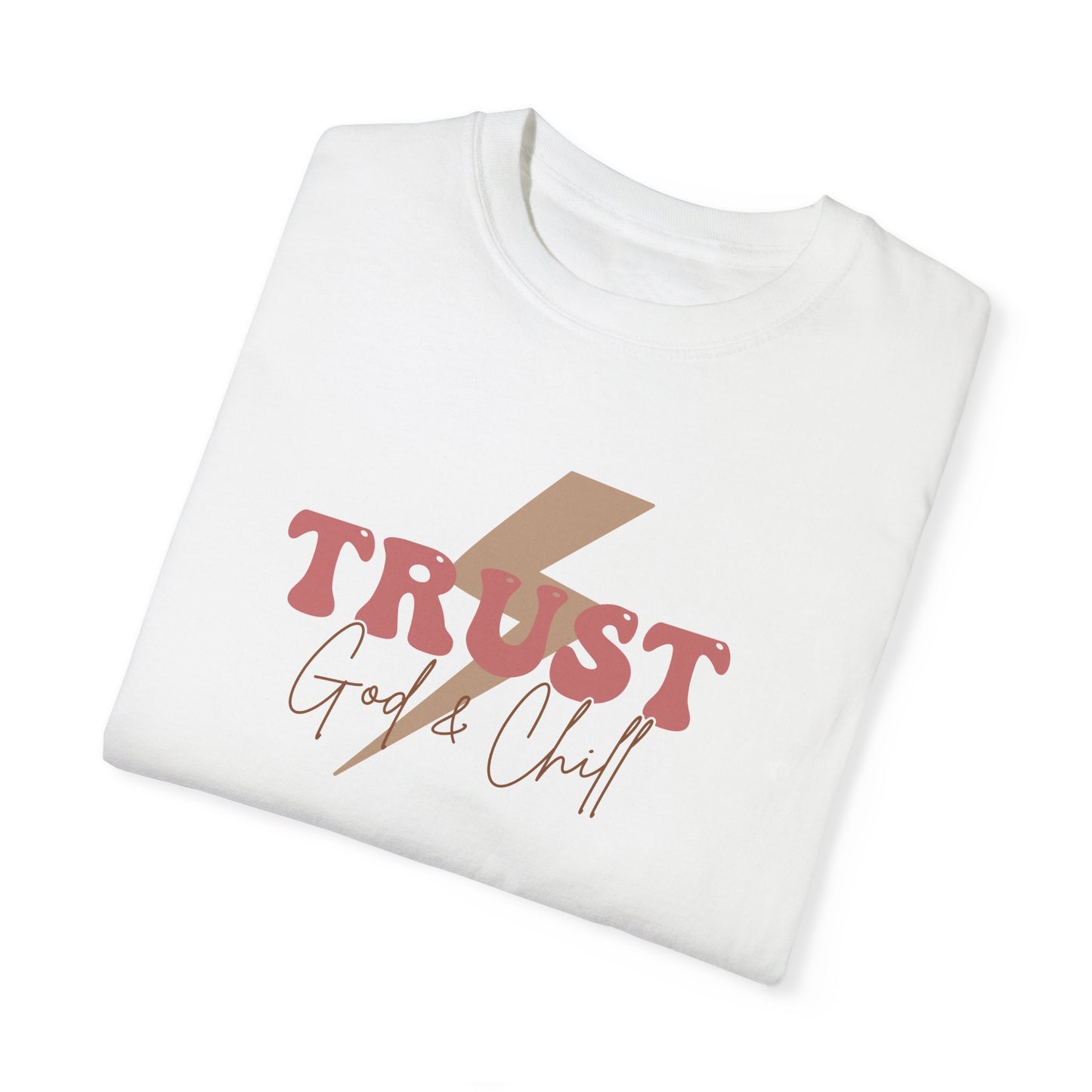 Trust God Garment-Dyed T-Shirt - 'Trust God' Graphic Tee