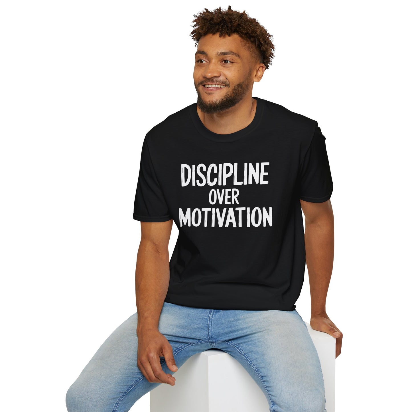 Motivational Unisex T-Shirt - Discipline Over Motivation, Inspirational Tee, Gift for Gym Lovers, Casual Wear, Everyday Fashion