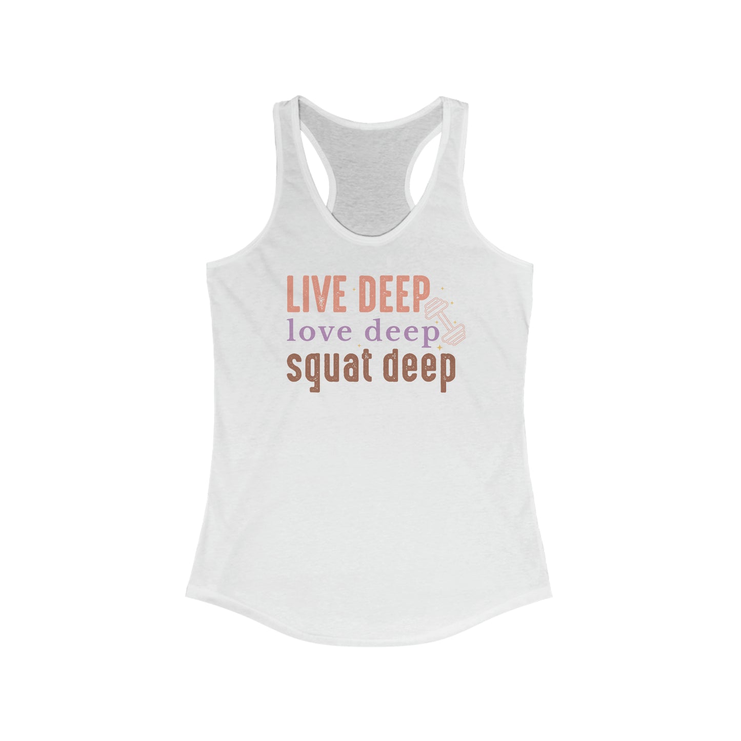 Women's squat deep Racerback Tank