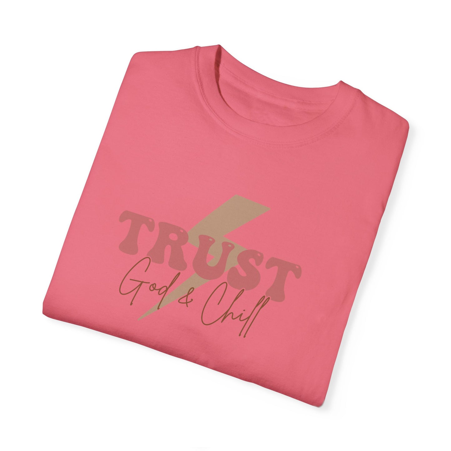Trust God Garment-Dyed T-Shirt - 'Trust God' Graphic Tee