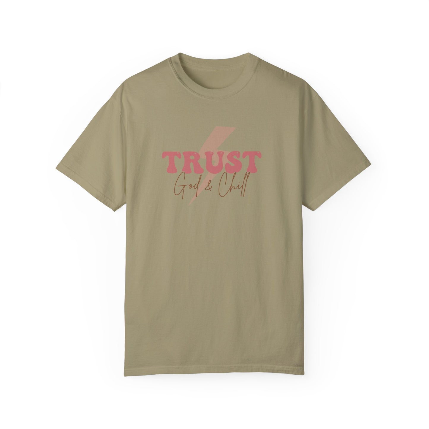 Trust God Garment-Dyed T-Shirt - 'Trust God' Graphic Tee