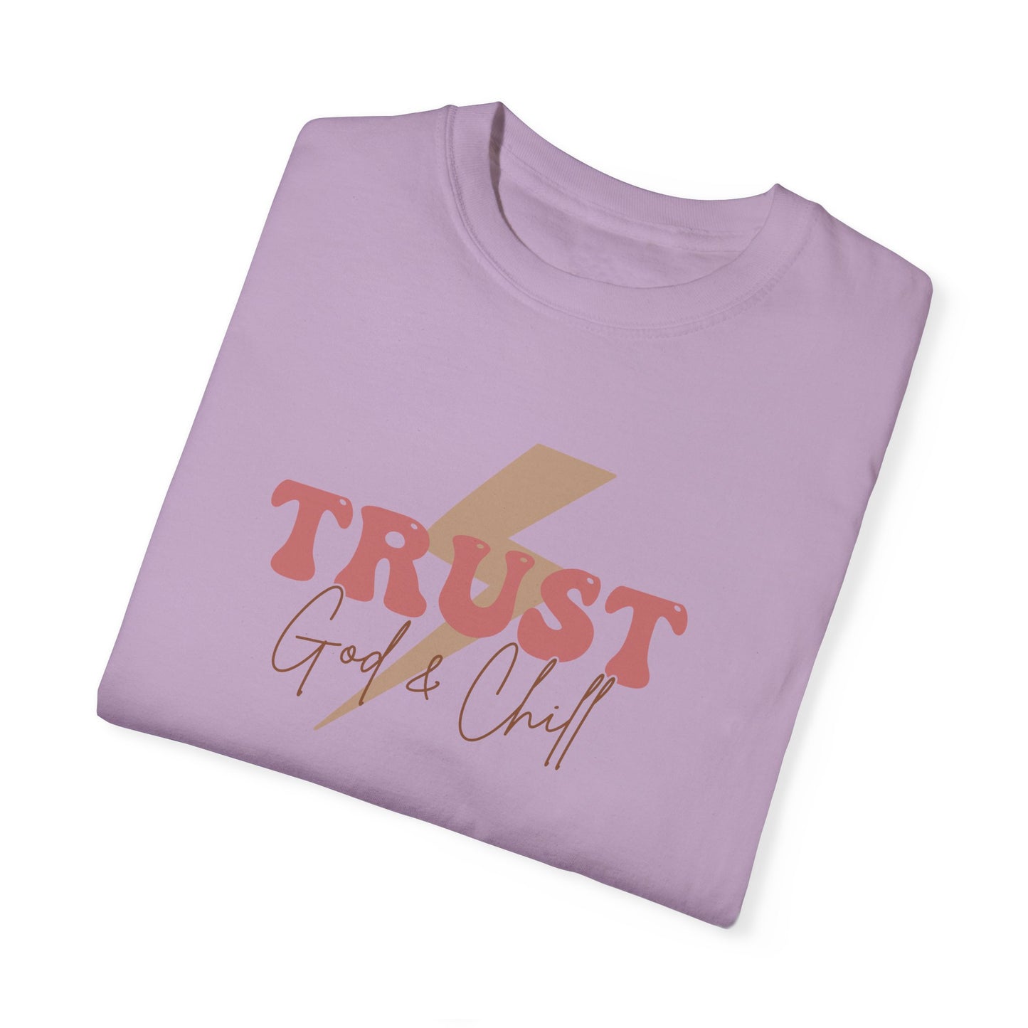 Trust God Garment-Dyed T-Shirt - 'Trust God' Graphic Tee