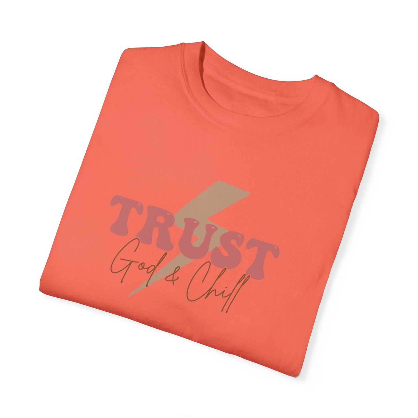 Trust God Garment-Dyed T-Shirt - 'Trust God' Graphic Tee