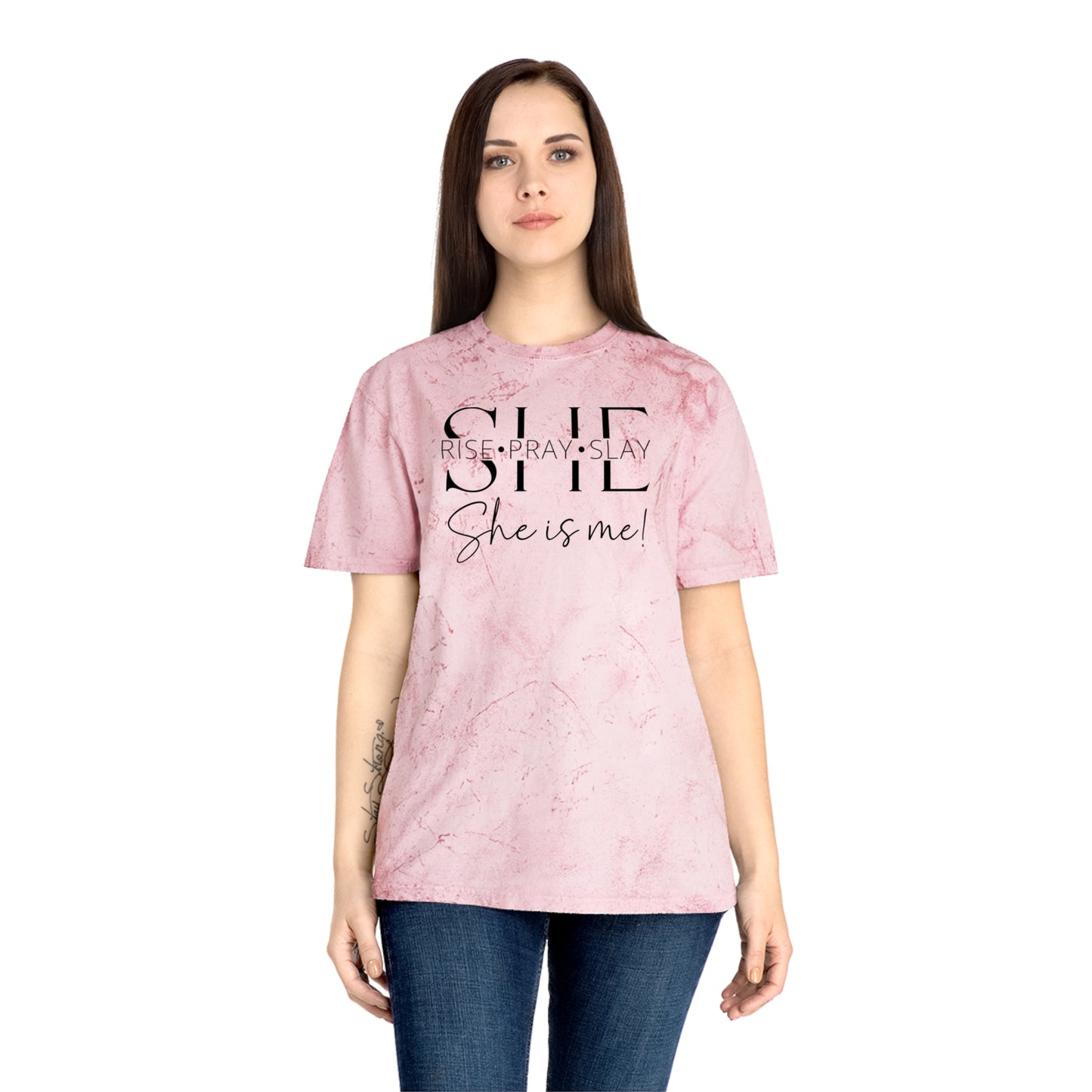 she rise pray slay Color Blast T-Shirt