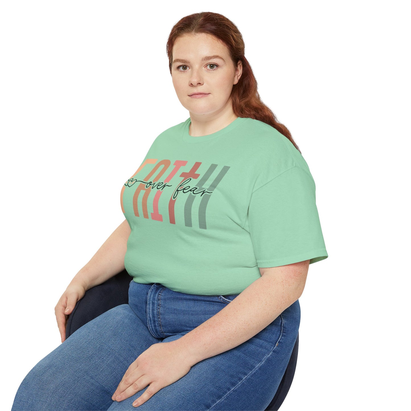 Faith Over Fear Ultra Cotton Tee, Inspirational Shirt, Everyday Wear, Gift for Believers, Faith-Based Apparel