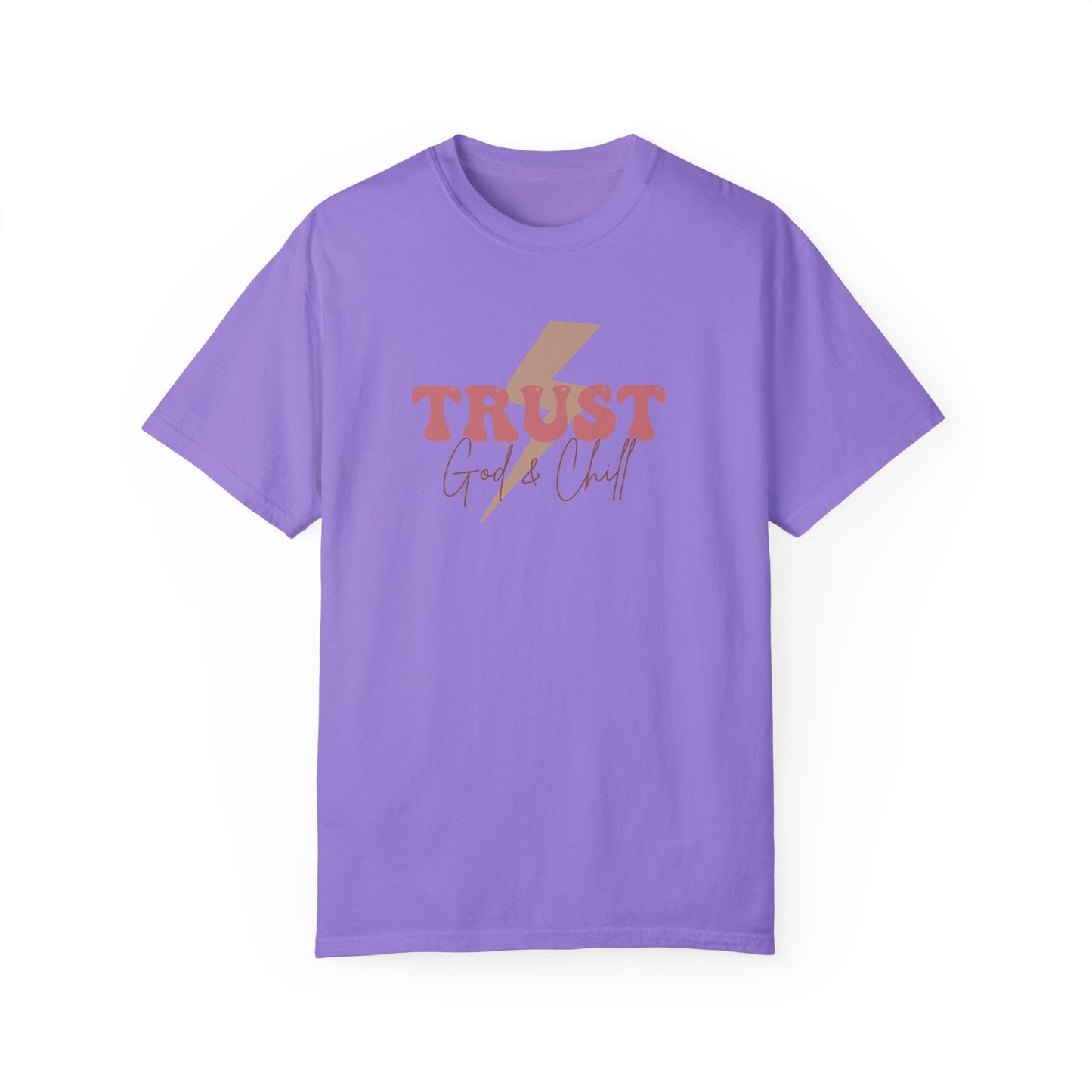 Trust God Garment-Dyed T-Shirt - 'Trust God' Graphic Tee