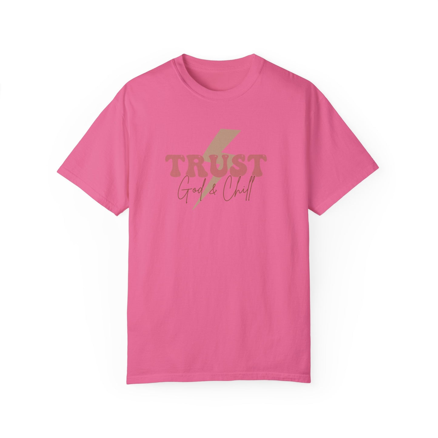 Trust God Garment-Dyed T-Shirt - 'Trust God' Graphic Tee