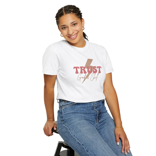Trust God Garment-Dyed T-Shirt - 'Trust God' Graphic Tee
