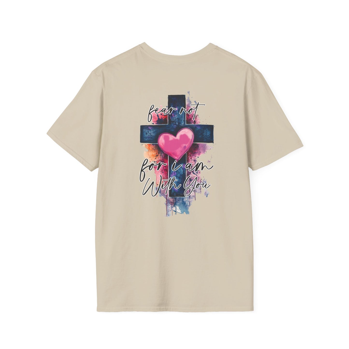 Colorful Heart Cross T-Shirt | Positive Vibes Tee | Faith-Based Apparel | Graphic Tee | Gift for Friends & Family
