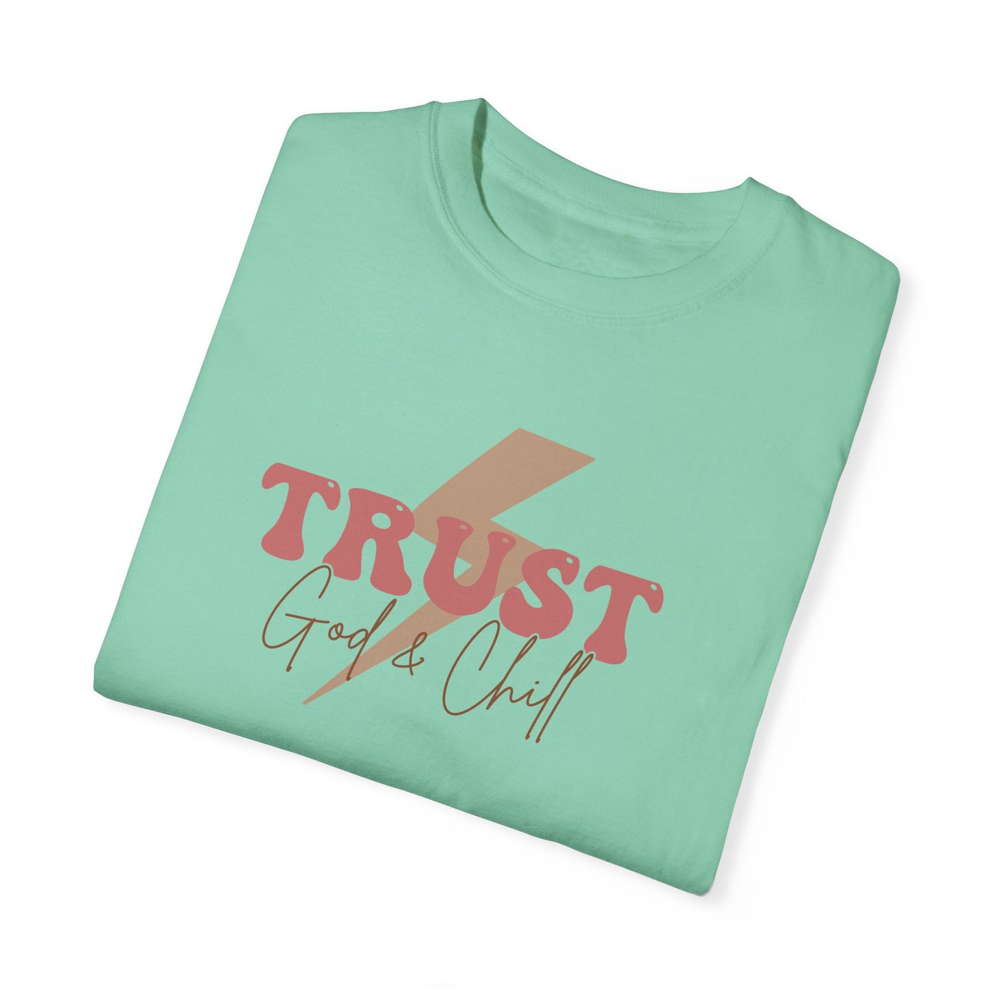 Trust God Garment-Dyed T-Shirt - 'Trust God' Graphic Tee