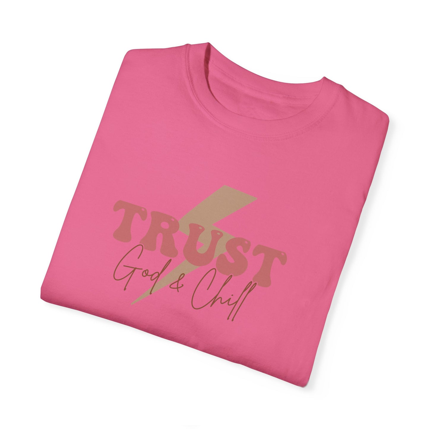 Trust God Garment-Dyed T-Shirt - 'Trust God' Graphic Tee