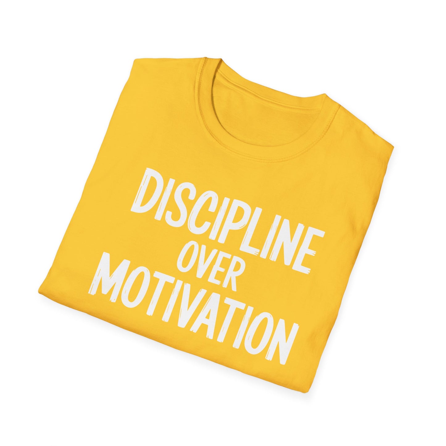 Motivational Unisex T-Shirt - Discipline Over Motivation, Inspirational Tee, Gift for Gym Lovers, Casual Wear, Everyday Fashion