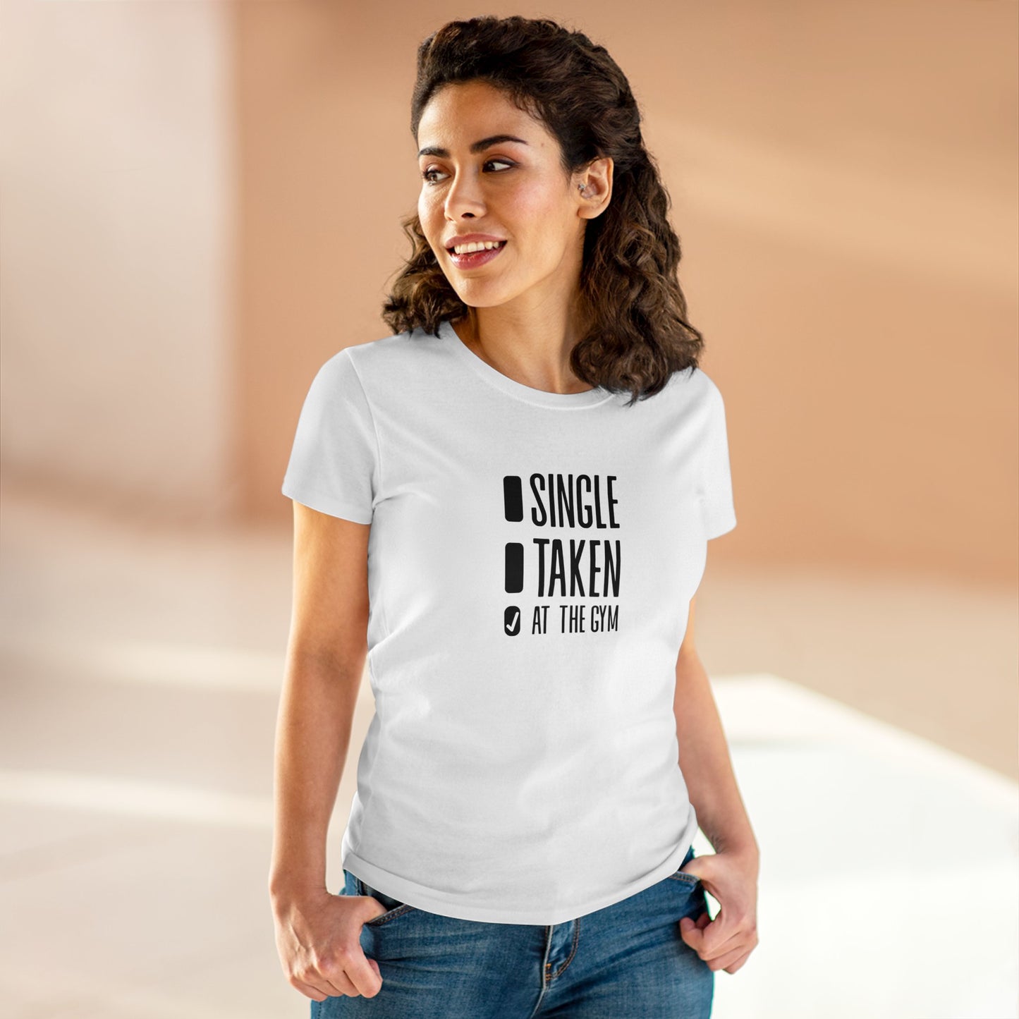 Women's at the gym Midweight Cotton Tee